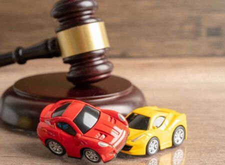 Car Accident Lawsuit involving two damaged vehicles after a serious collision, highlighting a legal claim for injury compensation and insurance disputes.