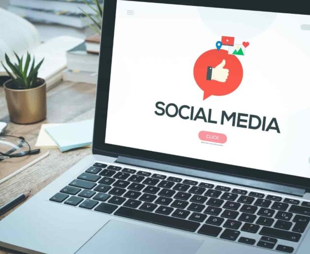 Social Media Lawsuit illustration showing legal documents, social media icons, and a judge's gavel representing legal disputes over online platforms and digital privacy.