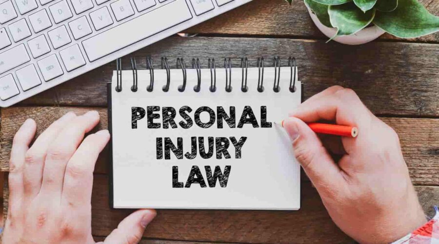 Personal injury lawsuit consultation showing an injured individual reviewing legal documents with an attorney to discuss compensation and legal rights.