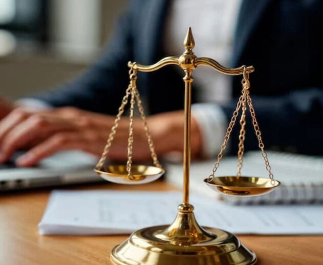 Illustration representing the AlgaeCal lawsuit with legal documents, gavel, and calcium supplement bottles highlighting consumer safety and marketing claims issues.