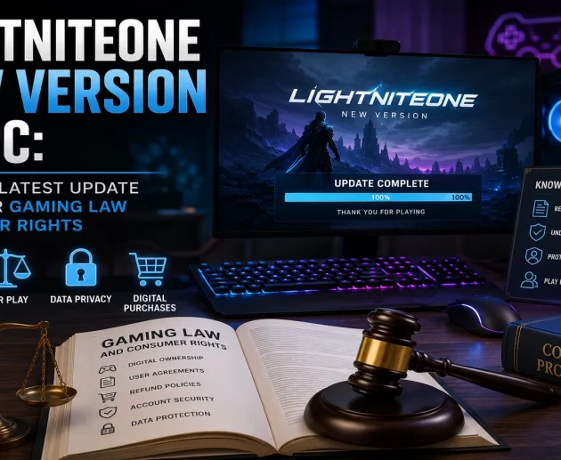 PC gaming setup displaying an update screen representing the Lightniteone New Version on PC release