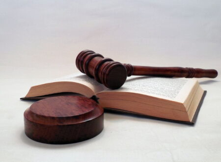 Illustration representing the Janice Griffith lawsuit with a courtroom setting, legal documents, and a judge's gavel symbolizing legal proceedings and liability concerns.