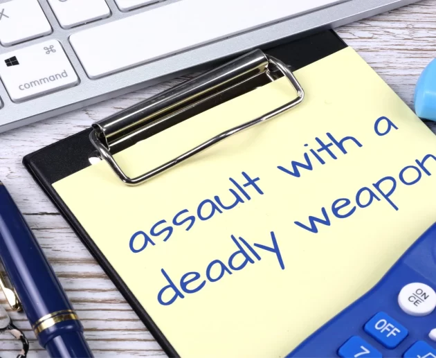 Illustration explaining Assault With a Deadly Weapon (ADW) under US criminal law