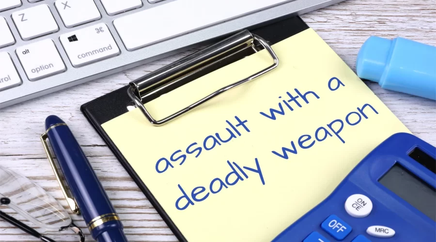 Illustration explaining Assault With a Deadly Weapon (ADW) under US criminal law