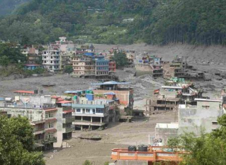 Nepal Flood 2026 causing severe flooding, damaged roads, and widespread disruption in affected communities.