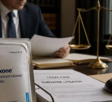Gavel and legal documents representing the Suboxone lawsuit and dental injury claims