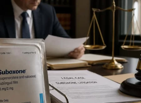 Gavel and legal documents representing the Suboxone lawsuit and dental injury claims