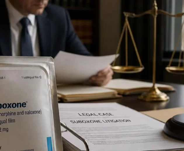 Gavel and legal documents representing the Suboxone lawsuit and dental injury claims