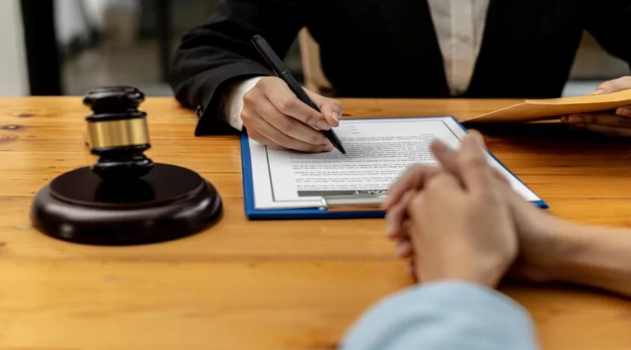Courtroom gavel and legal documents representing the Justin Baldoni Lawsuit