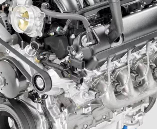 Chevrolet Silverado engine bay showing the 6.2 liter L87 V8 engine tied to the GM V8 engine recall lawsuit