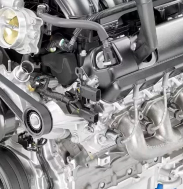 Chevrolet Silverado engine bay showing the 6.2 liter L87 V8 engine tied to the GM V8 engine recall lawsuit