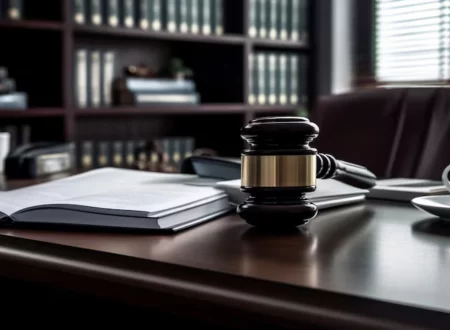 Gavel and stethoscope representing Tepezza compensation and hearing loss claims