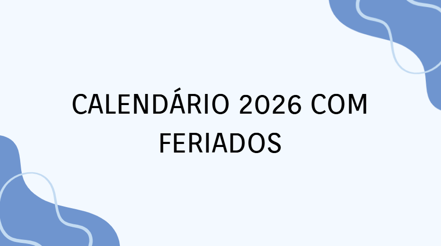 Calendário 2026 com Feriados